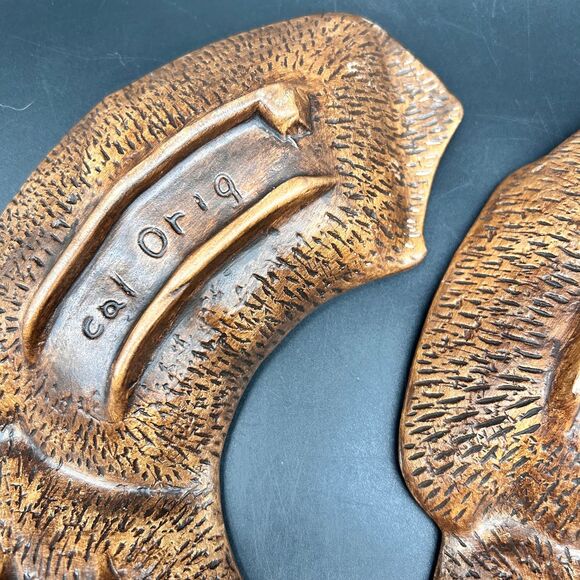 Vintage MCM Serving Dishes Red and Brown - Picture 4 of 5